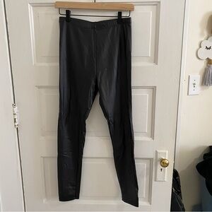 forever 21 black faux leather legging size m medium